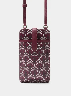 Iphis burgundy phone clutch