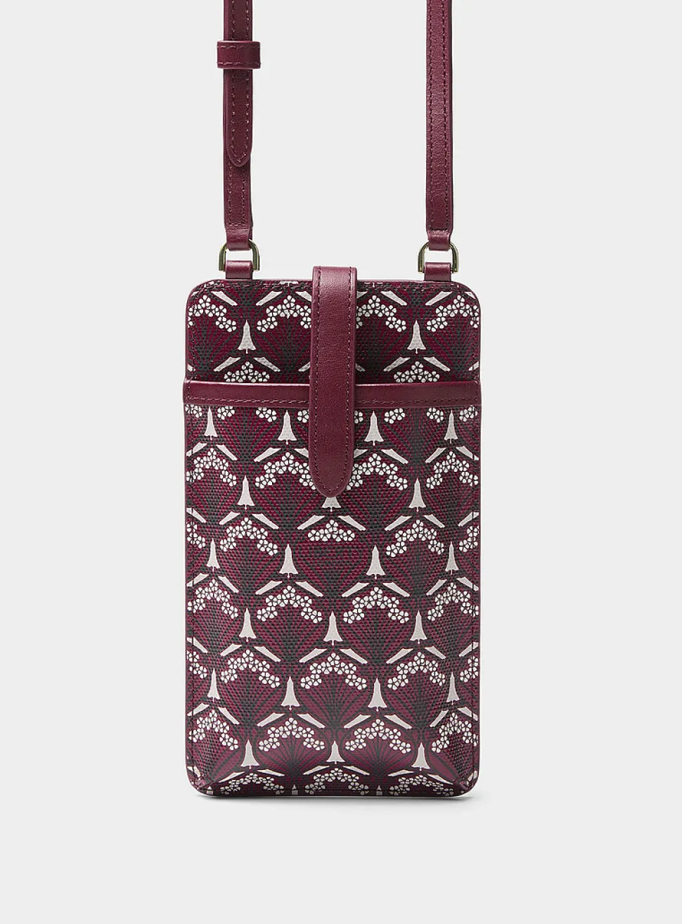 Iphis burgundy phone clutch