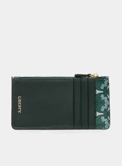 Iphis emerald zipped card holder