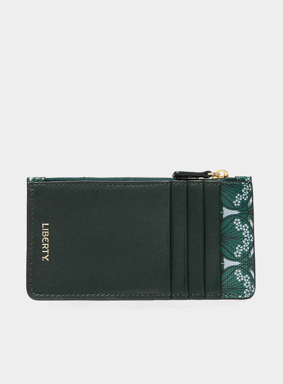 Iphis emerald zipped card holder