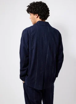 Irregular stripe seersucker jacket