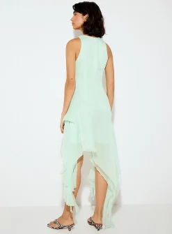 Ivana mint green ruffled minidress