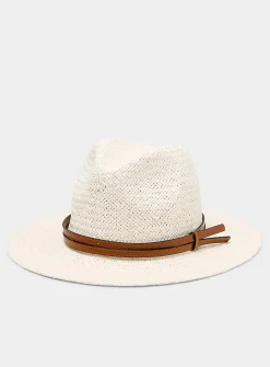 Ivory paper straw fedora