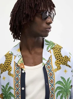 Jaguar tapestry camp shirt