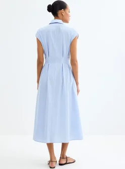 Jamie cinched striped shirtdress