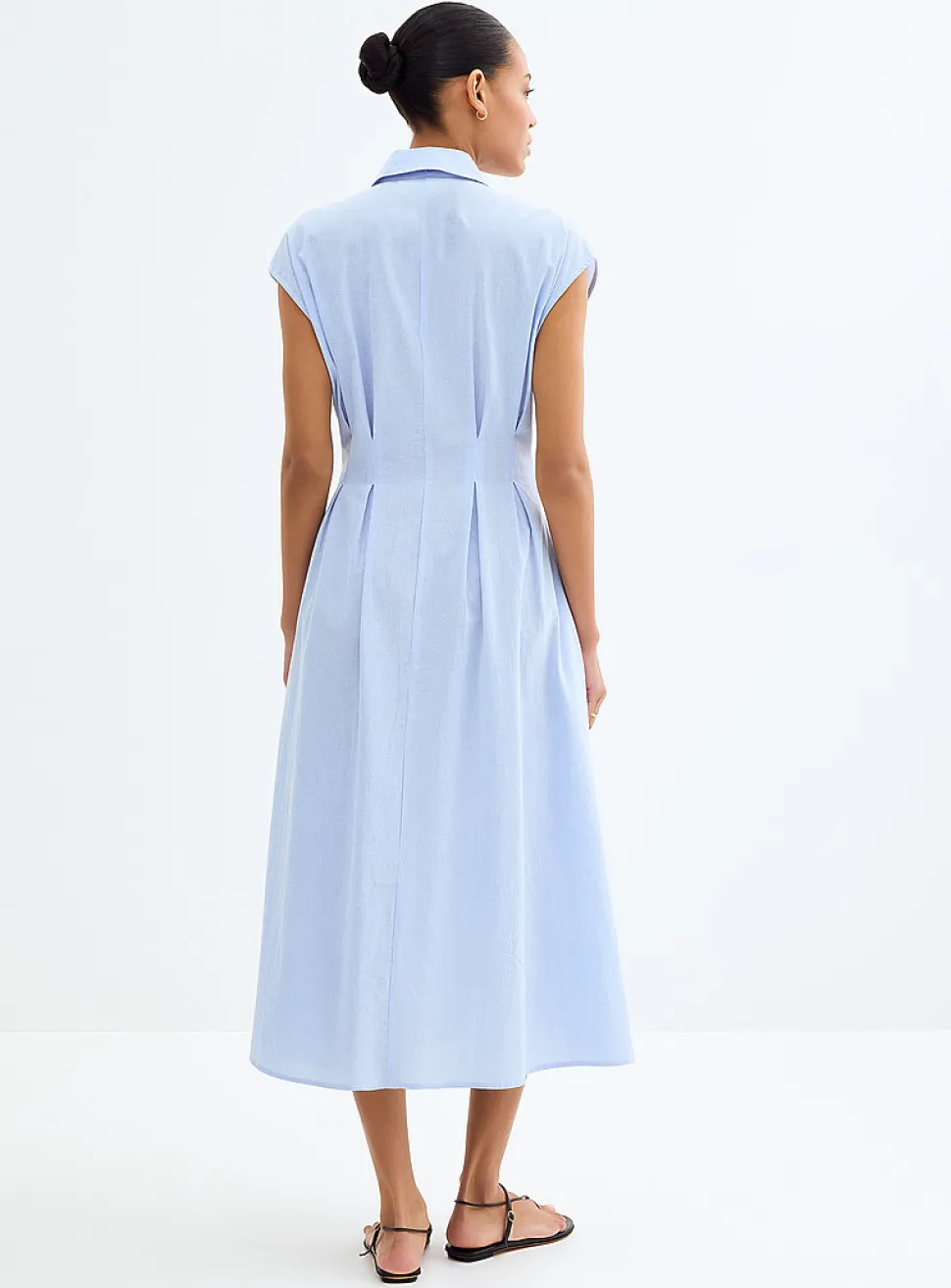 Jamie cinched striped shirtdress