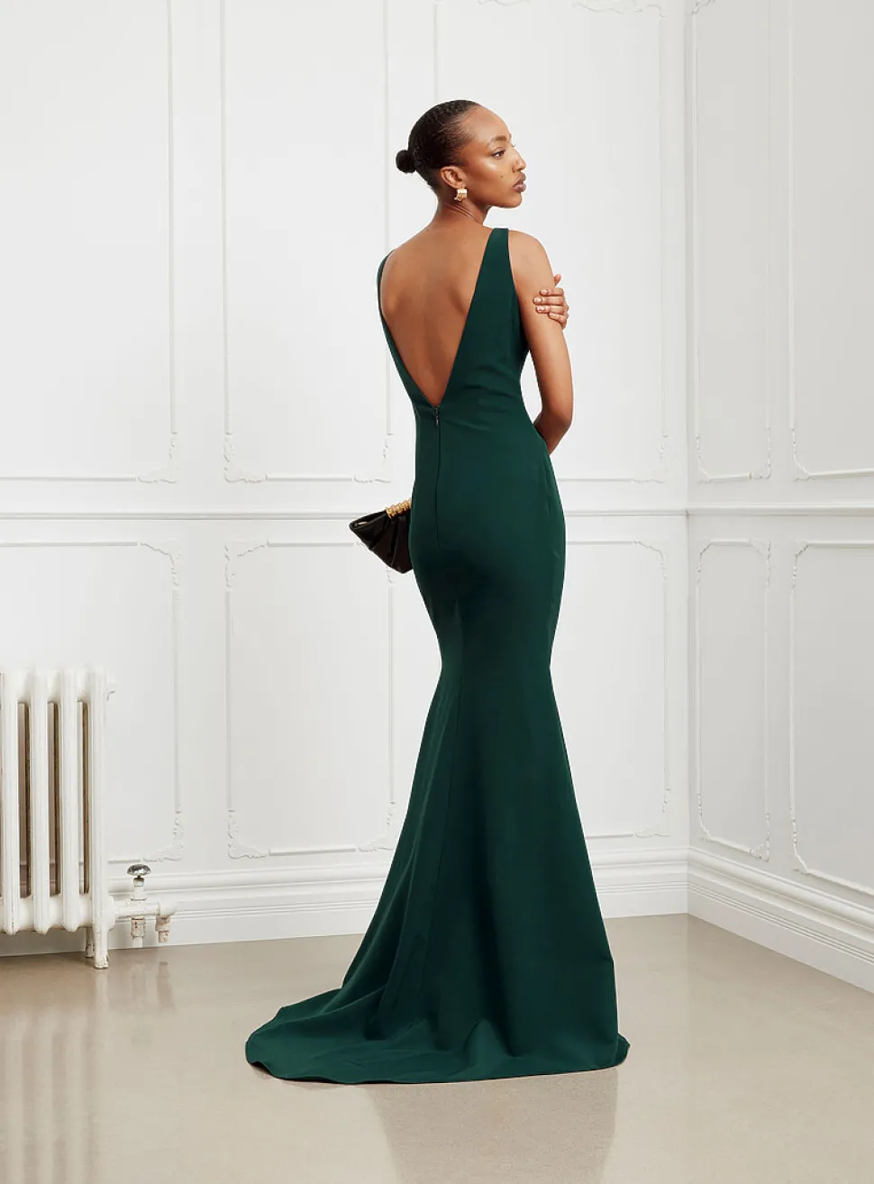 Janet open-back maxi mermaid dress