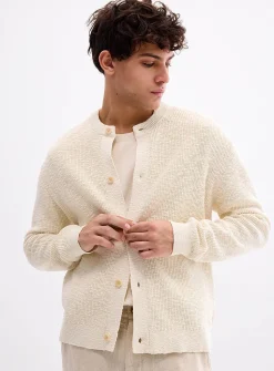 Jasper bouclé ribbed cardigan