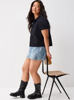 Jean mini skort