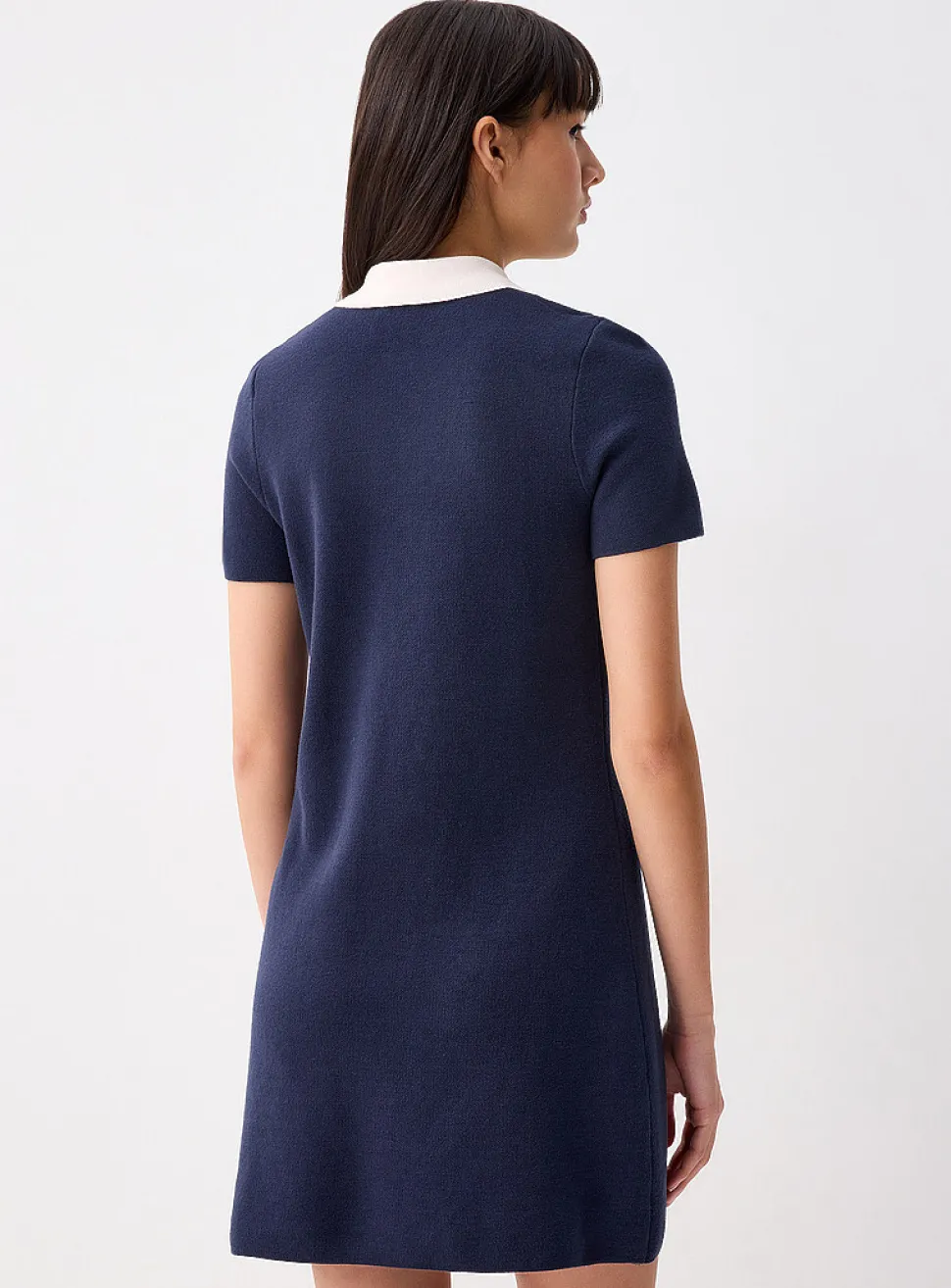 Jewel-button knit dress