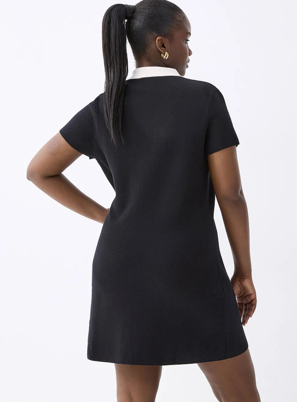 Jewel-button knit dress