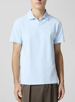 Johnny collar flowy polo shirt