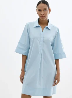 Johnny collar poplin dress