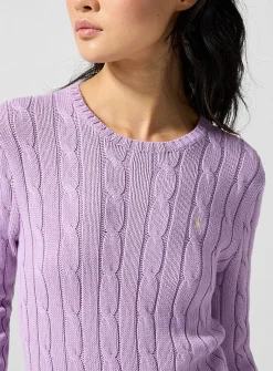 Julianna pure cotton cable-knit sweater