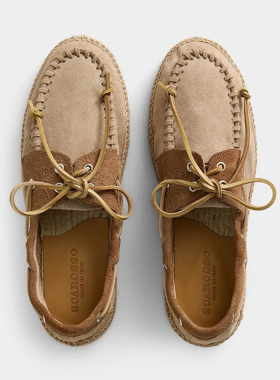 Khai taupe suede boat shoes