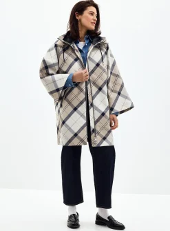 Kinsale tartan mid-length coat