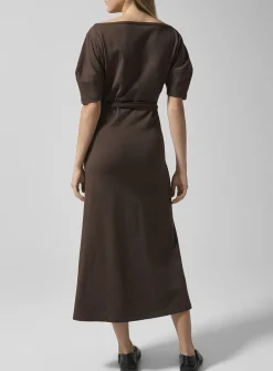Knotted waist T-shirt dress