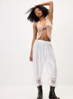 Lace ankle bloomer pant