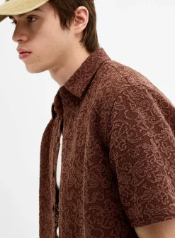 Lace jacquard shirt