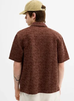Lace jacquard shirt