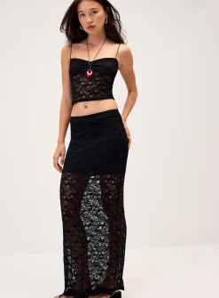 Lace maxi skirt