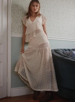 Lace maxi skort