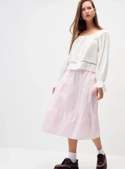 Lace square-neck blouse