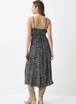 Lace trim floral dress