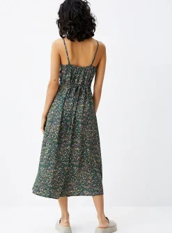 Lace trim floral dress