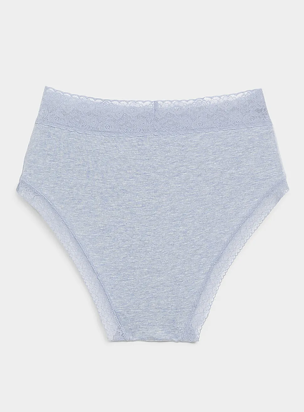 Lace trim high-waist bikini panty