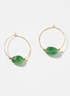 Large acetate bead hoops