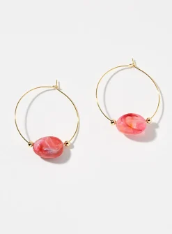 Large acetate bead hoops