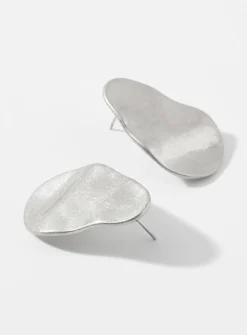 Large brushed earrings