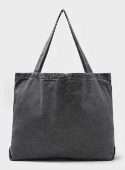 Large faded canvas tote