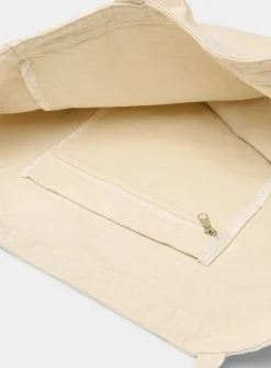 Large faded canvas tote