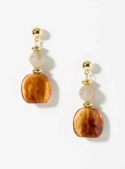 Large gemstone earrings