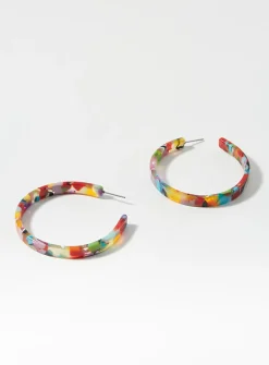 Large patterned acetate hoops
