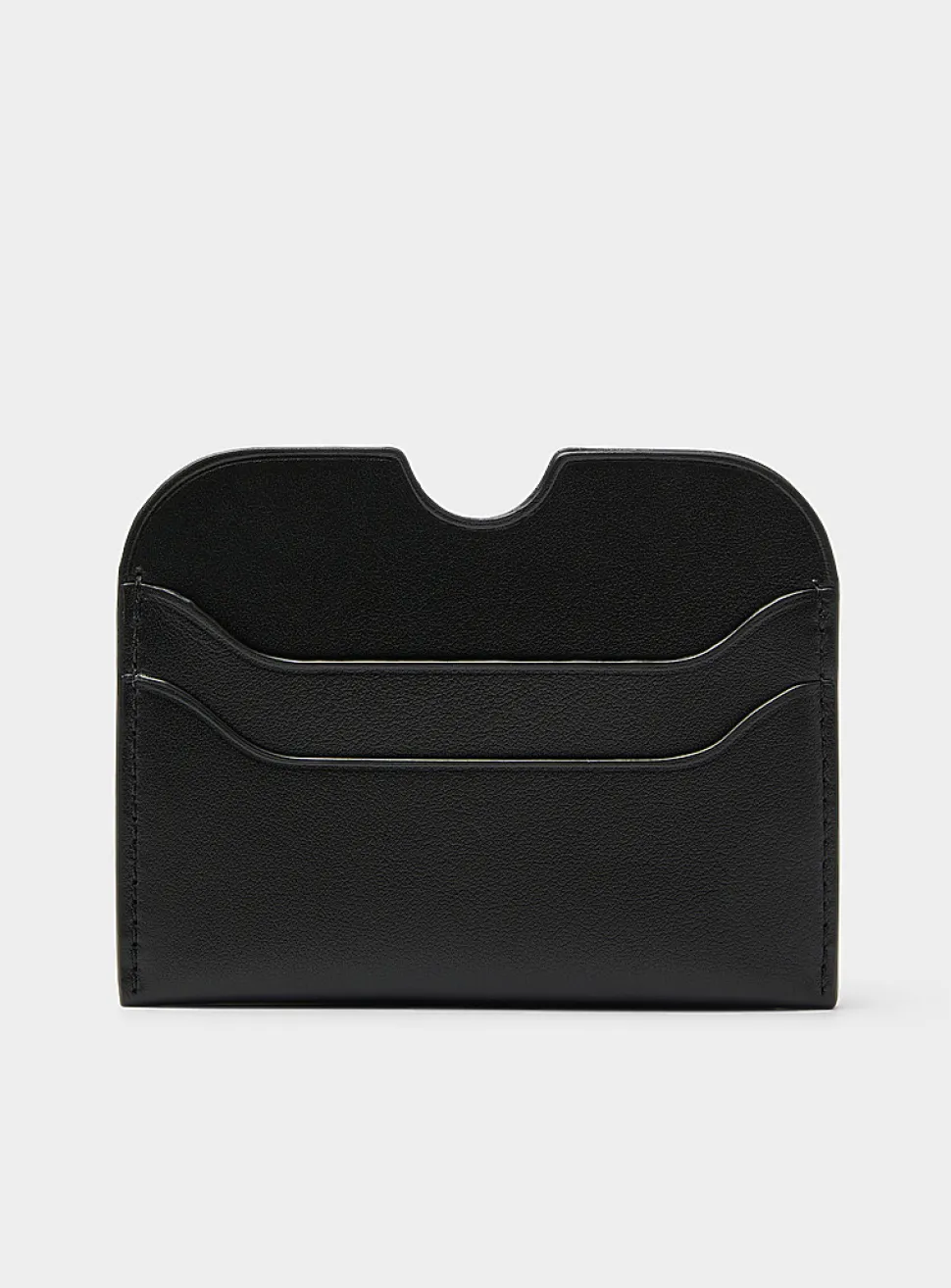 Leather logo card holder