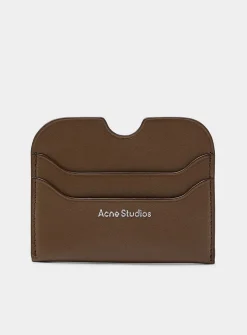 Leather logo card holder