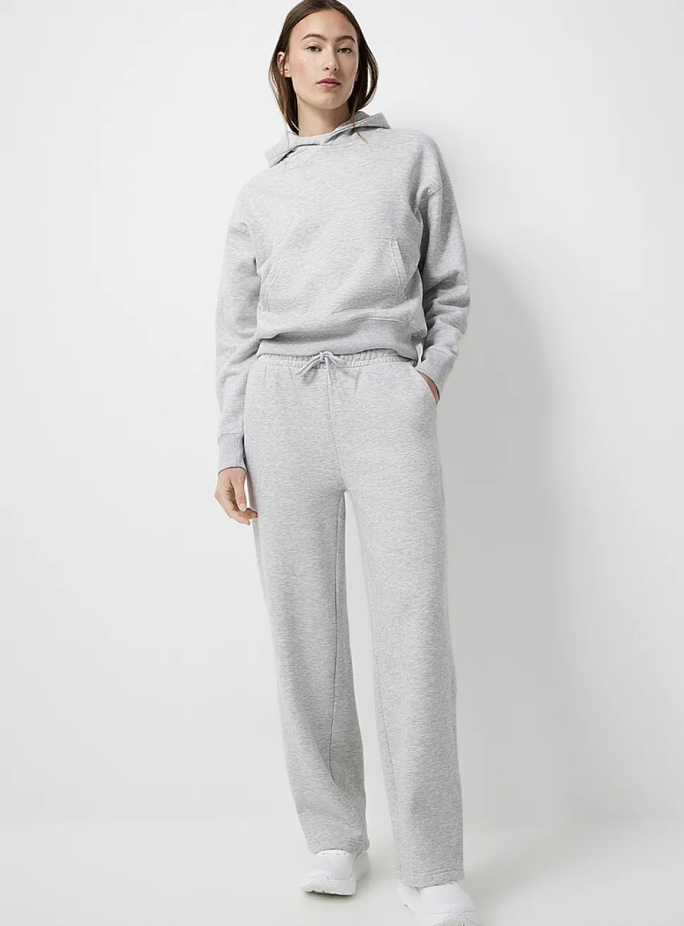 Light fleece jersey hoodie