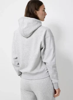 Light fleece jersey hoodie