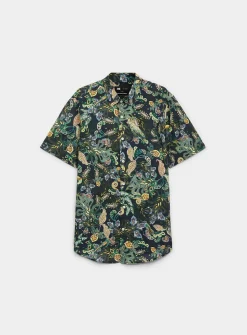 Lightweight floral voile shirt