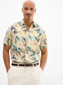 Lightweight floral voile shirt