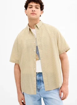 Lightweight mini-check shirt