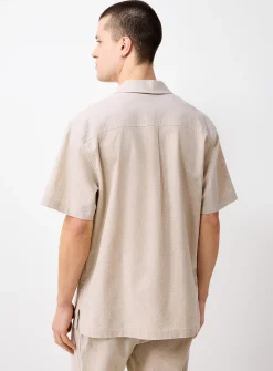 Lightweight solid linen shirt