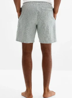 Lightweight striped linen pyjama short