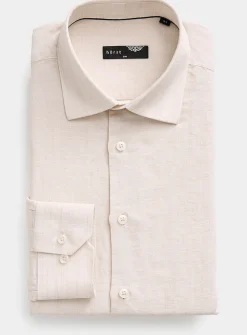 Linen and cotton chambray shirt