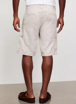 Linen cargo Bermudas