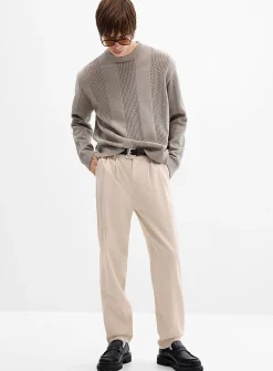 Linen pleated pant