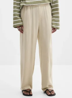 Linen-viscose easy pant